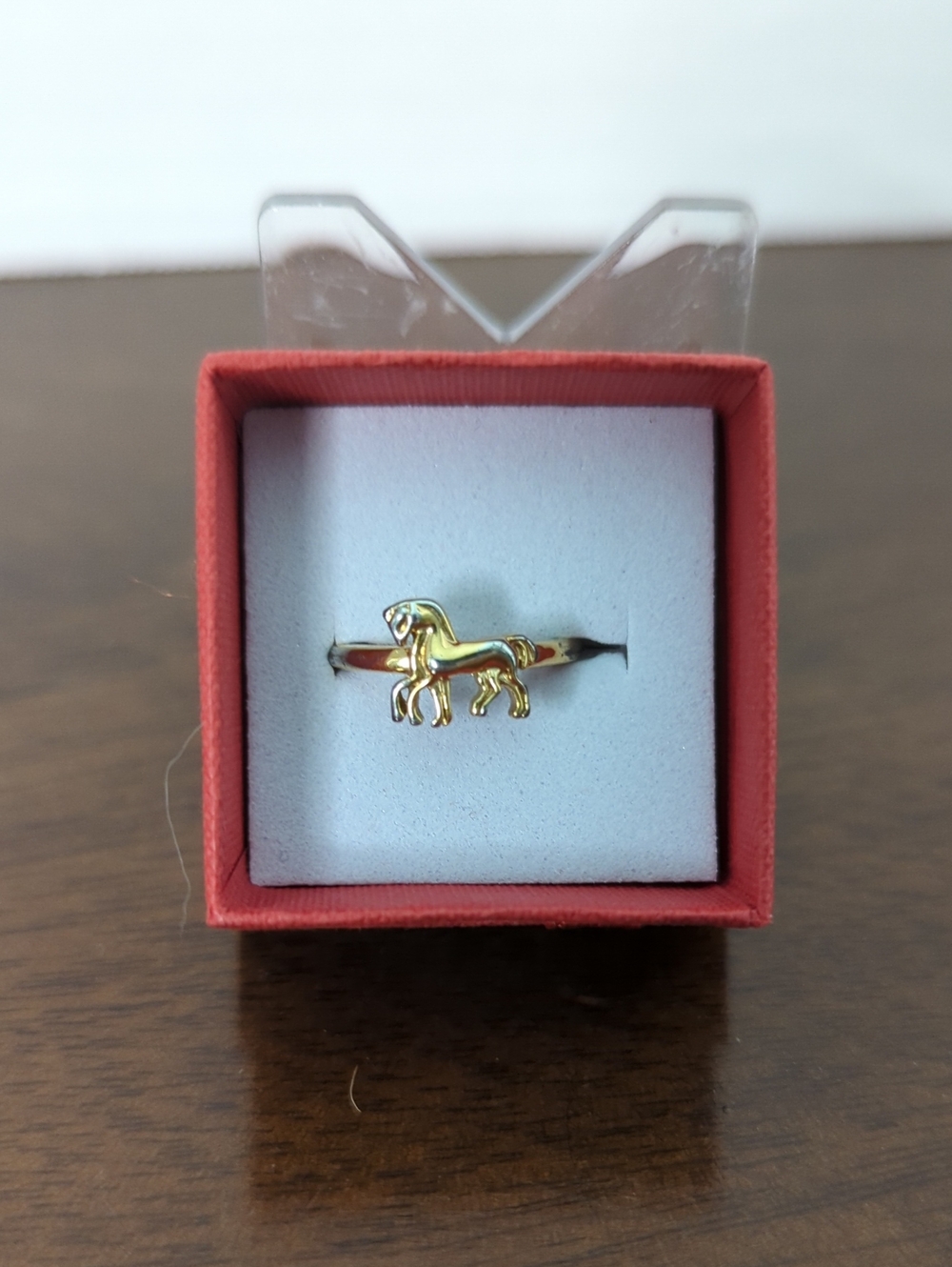 COACH Horse Gold-Tone Ring Size 5